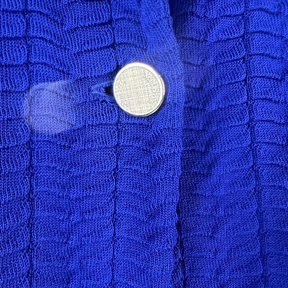 Misook Blue Single Button Blazer, Medium - image 3